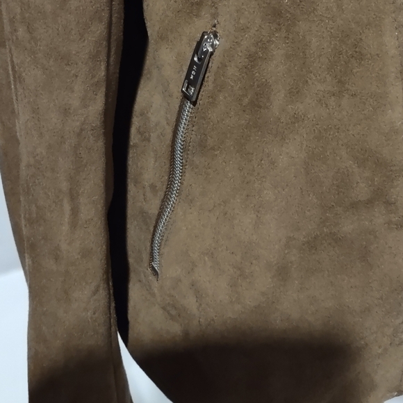 H&M Faux Suede Moto Style Jacket with Zipper details - Picture 4 of 14